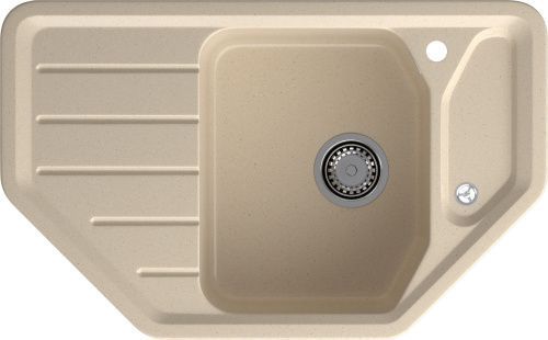 Кухонная мойка Granfest Corner C-800E кашемир 80х50 цвет бежевый поверхность матовая