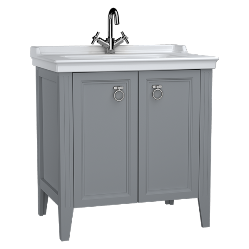 Тумба с раковиной Vitra Valarte 62154 80х50 напольная цвет серый