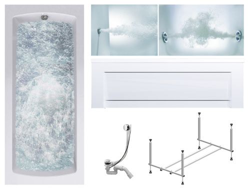 Ванна акриловая гидромассажная Timo RITTA RITTA1880-KT18-SPV1505-T-CM-T-BM-FP18H 180х80 пристенная прямоугольная с каркасом