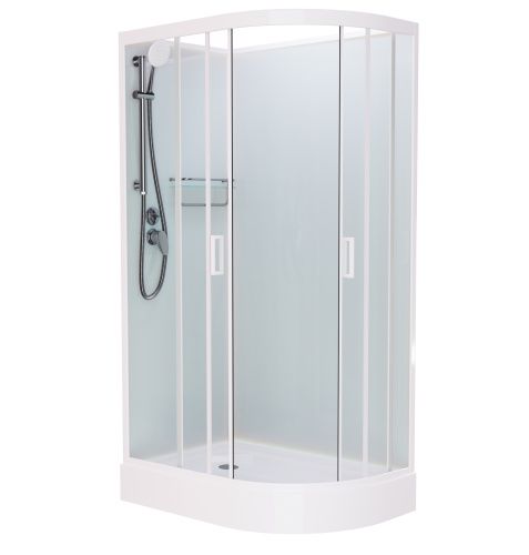 Душевая кабина Frank 418018 100х80 асимметричная без крыши ориентация левая