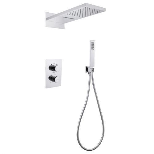 Душевая система Abber AF8052 встраиваемая в стену цвет хром с термостатом