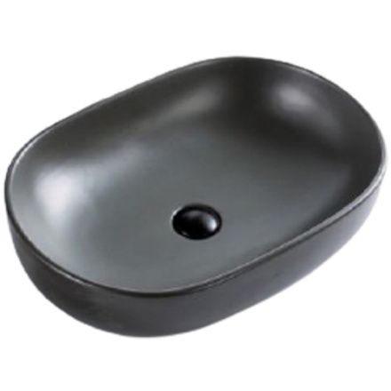 Раковина из сантехнического фаянса BelBagno BB1084-H311 60х40 накладная цвет серый без отверстий под смеситель