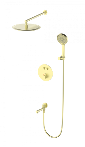 Душевая система Wonzon & Woghand WW-88929010-BG встраиваемая в стену цвет золото с термостатом