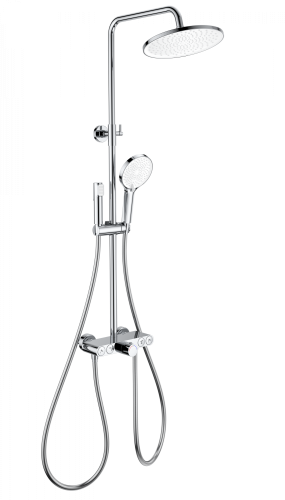 Душевая стойка Wonzon & Woghand Muse WW-B4113-CR настенная цвет хром с термостатом