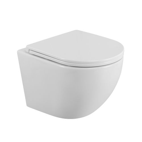 Унитаз подвесной BelBagno UNO BB3105CHR/SC белый с сиденьем микролифт безободковый каскадный смыв