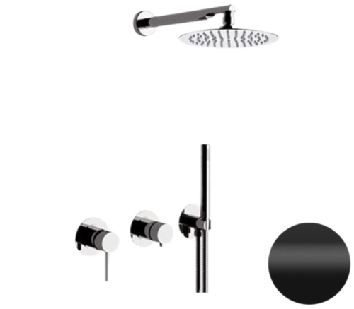 Душевая система Remer X Style X96S02NO встраиваемая в стену цвет черный