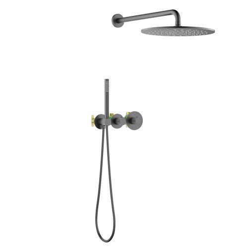 Душевая система Timo Saona SX-2359/18SM встраиваемая в стену цвет серый с термостатом