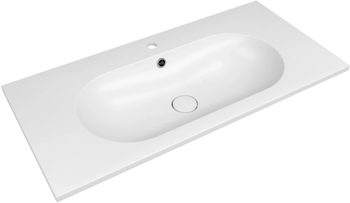 Раковина из искусственного камня Florentina Гавана 1000 10.260.01000.001 100х50 накладная цвет белый 1 отверстие под смеситель