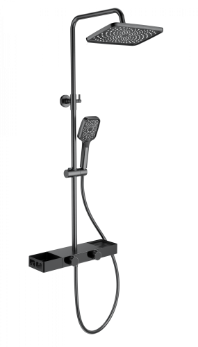 Душевая стойка Wonzon & Woghand WW-B3552-BGG настенная цвет серый с термостатом