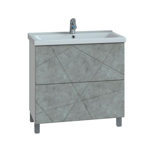 Тумба под раковину Vigo Geometry 025 бетон 80х40 напольная цвет серый