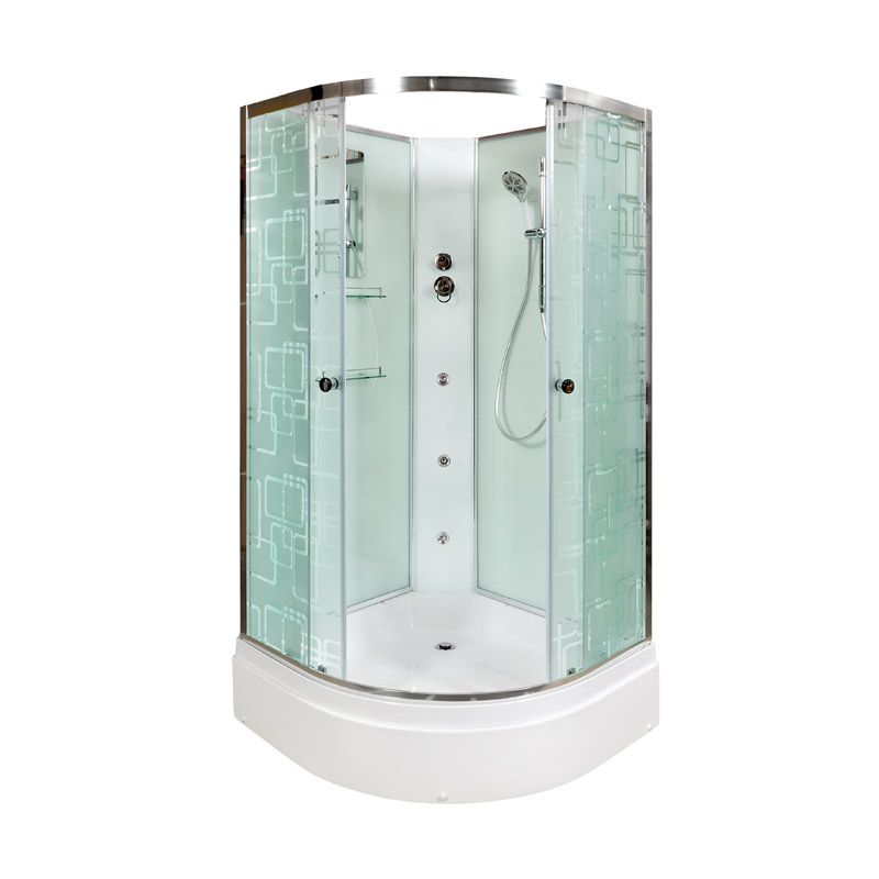 Душевая кабина AvaCan EM2790NGM 90х90 четверть круга без крыши ориентация универсальная