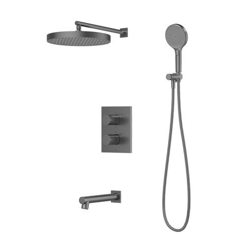 Душевая система Iddis Duna DUNGMSTi68 встраиваемая в стену цвет серый с термостатом