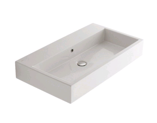 Раковина керамическая Globo I Classici SCQ920BI 90х50 накладная цвет белый без отверстий под смеситель