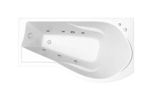 Ванна акриловая Bas Капри ВГ00101 170х95 пристенная асимметричная с ножками