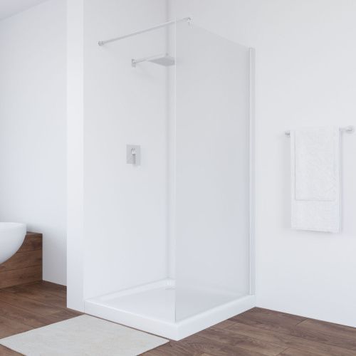 Душевая перегородка Vegas-Glass EAF TUR+NOVO EAF NOVO h2000 116 01 10 115х200 стекло матовое профиль белый