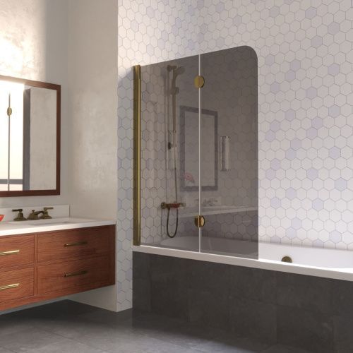Душевая шторка на ванну Vegas-Glass E2V LUX E2V LUX 120 05 07 L 120х150 стекло тонированное профиль бронза ориентация левая