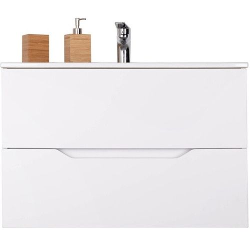 Тумба с раковиной Orange Line Li-80Tuw+Ra 80х50 подвесная цвет белый