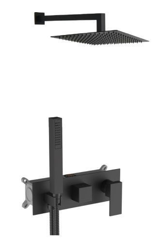 Душевая система AQG Bold 19BOLEC24005 встраиваемая в стену цвет черный