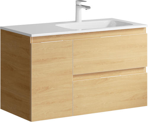 Тумба под раковину Aqwella Y ACC0109RDZ 90х40 подвесная цвет коричневый