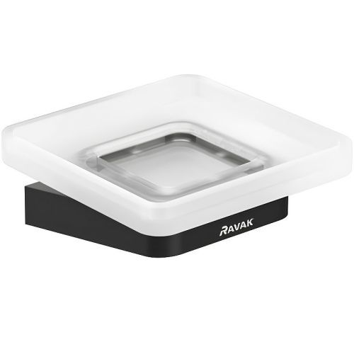 Мыльница Ravak 10° black X07P556