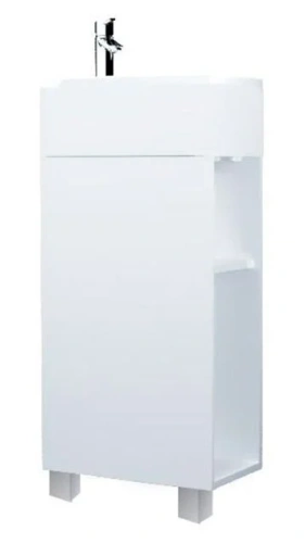 Тумба с раковиной 1MarKa Laura У85929 40х20 напольная цвет белый