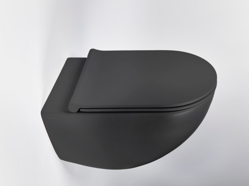 Чаша унитаза подвесная Galassia Dream 7317NEMT цвет черный без сиденья безободковая каскадный смыв