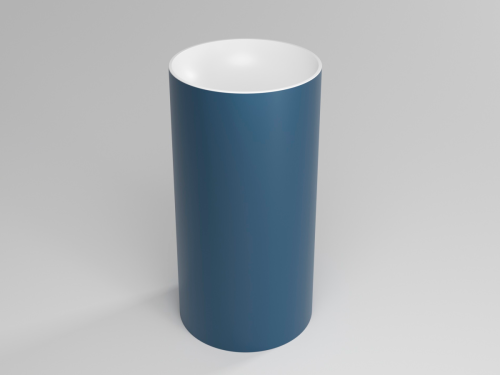 Раковина из искусственного камня Plumberia Selection Misha MISHA SOFT BD 44х44 напольная цвет белый/синий