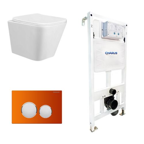 Сет унитаз + инсталляция + кнопка CC.300.80.01+FP.330.FOXY.10+CR25200