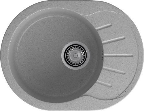 Кухонная мойка Granfest Rondo R-580L серый 60х45 цвет серый поверхность матовая