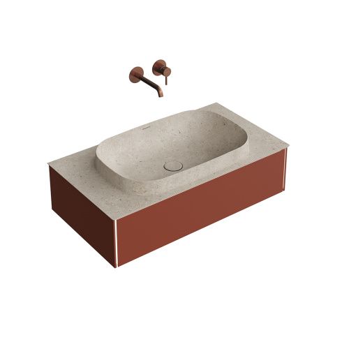 Тумба под раковину Kerama Marazzi MAGIA DI VENEZIA MA.90.1\VR.M 90х50 подвесная цвет красный