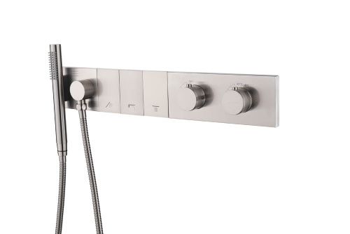 Смеситель для душа Boheme Zodiac Termo 133-SYS-NB встраиваемый в стену никель с термостатом