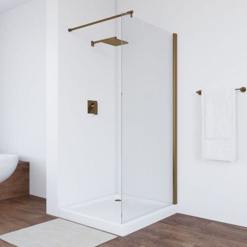 Душевая перегородка Vegas-Glass EAF TUR+NOVO EAF TUR NOVO 116 05 crystalvision 115х200 стекло прозрачное профиль бронза