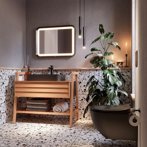 Тумба с раковиной Creavit Truva TR0100.01.ANM+UL060-00AM00E-00 100х60