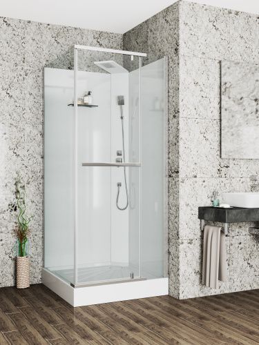 Душевая кабина Cerutti SPA MiMi90T 90х90 квадратная без крыши ориентация универсальная