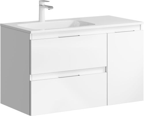 Тумба под раковину Aqwella Y ACC0109LW 90х40 подвесная цвет белый