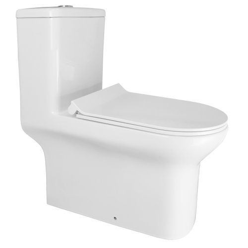 Унитаз напольный с бачком Creo Ceramique One ON0103 белый с сиденьем микролифт безободковый каскадный смыв
