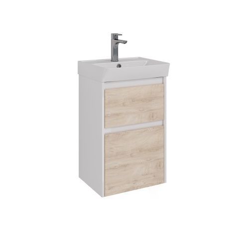 Тумба под раковину LeMark Combi LM03C45T-dub 40х30 напольная цвет бежевый/белый