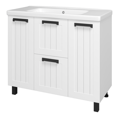 Тумба под раковину Misty Спарта П-Спа-06100-01-012Я 100х40 напольная цвет белый