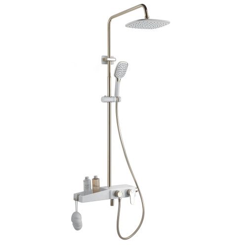 Душевая стойка Azario AZ-801-1 настенная цвет белый