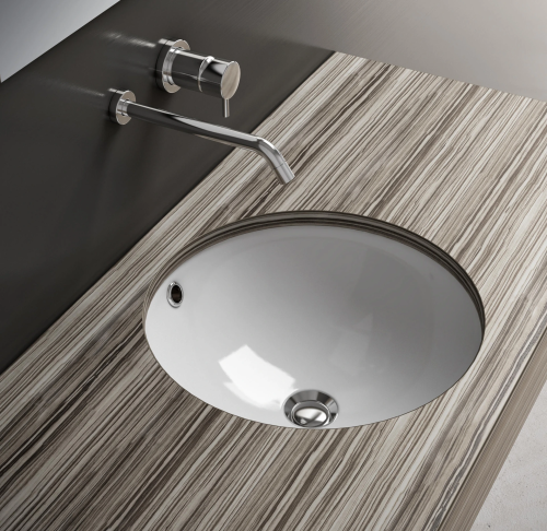 Раковина керамическая Gid Integrado 71149 40х40 встраиваемая цвет белый без отверстий под смеситель