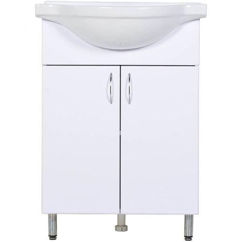 Тумба с раковиной Orange Лайт LA-60TUW+RA 60х40 напольная цвет белый