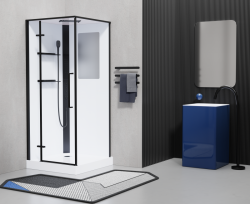 Душевая кабина Esbano MUSE ESKM90QDL 90х90 квадратная с крышей ориентация левая