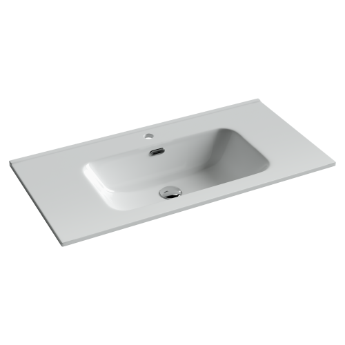 Раковина из сантехнического фарфора Ceramica Nova ELEMENT CN7002 90х50 накладная цвет белый 1 отверстие под смеситель