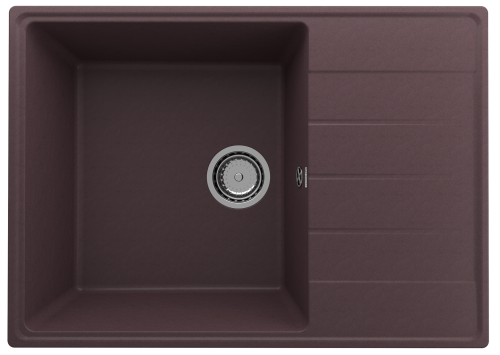 Кухонная мойка Ulgran Quartz Prima 700-06 70х50 цвет коричневый поверхность матовая
