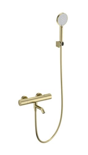 Смеситель для ванны Wonzon & Woghand WW-A2006-A1-BG настенный золото с термостатом