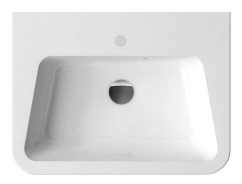 Раковина из искусственного камня Ravak XJI01155000 60х50 накладная цвет белый 1 отверстие под смеситель