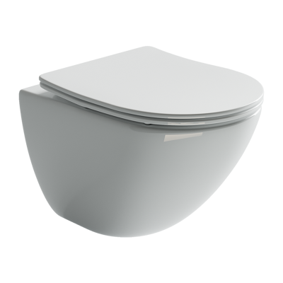 Унитаз подвесной Ceramica Nova MONO CN1905 белый с сиденьем микролифт безободковый душевой смыв