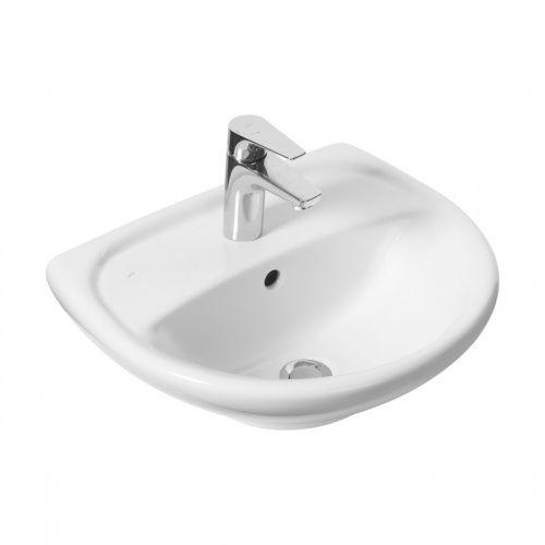 Раковина из сантехнического фарфора Jika Lyra 8142710001049 60х50 подвесная цвет белый 1 отверстие под смеситель