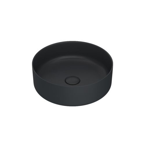 Раковина керамическая Iddis Ray RAYBM03i27 40х40 накладная цвет черный без отверстий под смеситель