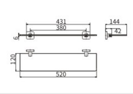 Полотенцедержатель CeramaLux Quadro 61909 - фото 2